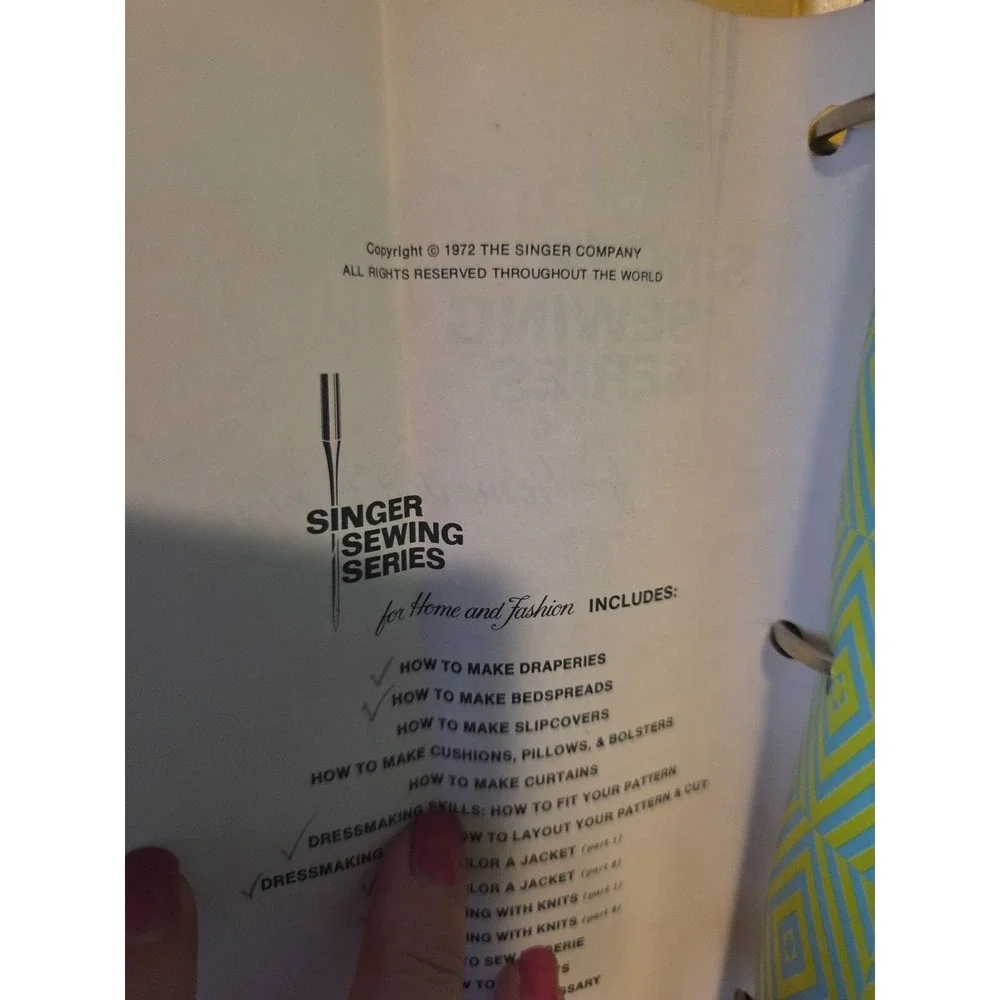 Singer Sewing Series For Home & Fashion 1972 Spiral Bound Hardcover Sew &‎ Save